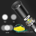 Aluminum rechargeable zoomable dual light flashlight torch